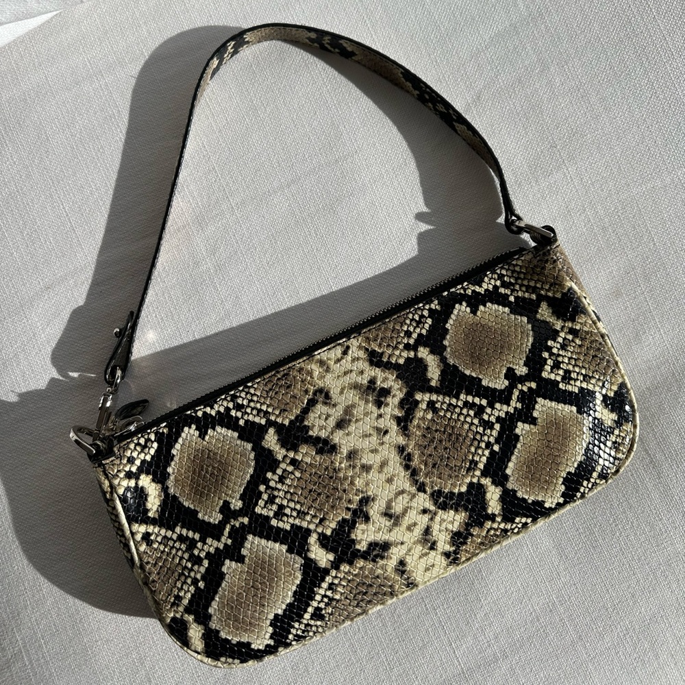 By far croc embossed shoulder bag